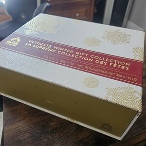 Teavana Winter Gift Collection Box - White, Gold & Burgundy